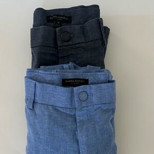 Banana Republic Chambray Blue and Navy-Grayish Shorts